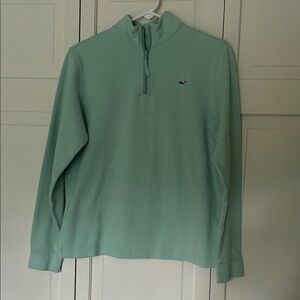 Vineyard Vines Boys XL (18) Mint Green Quarter Zip Pullover